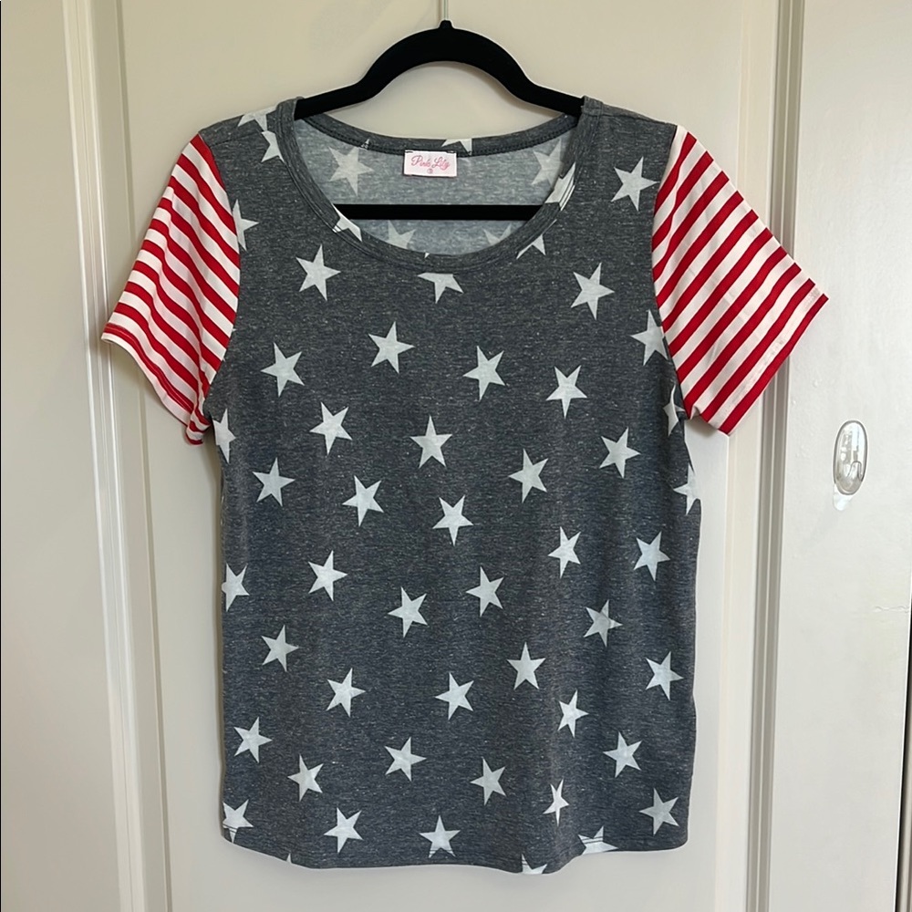 Pink Lily Stars and Stripes T-Shirt